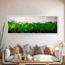 Abstract Green, Modern Minimalist Art, Textured Nature Print, Earthy Wall Decor, Framed Canvas Print, Office Wall Art, Contemporary Home Decor