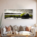 Abstract Hill, Nature Art, Landscape Painting, Contemporary Wall Decor, Framed Canvas Print, Office Wall Art, Earthy Tones, Minimalist Design