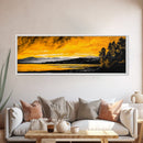Golden Horizon, Scenic Lake Print, Nature Artwork, Canvas Print, Rustic Home Decor, Large Wall Art, Fall Landscape