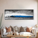 Blue Wave, Stormy Ocean, Abstract Seascape, Beach Home Decor, Canvas Print, Coastal Wall Art, Minimalist Style, Bedroom Artwork