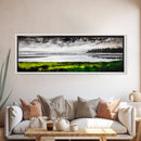 Stormy Beach, Monochrome Art, Framed Canvas Print, Coastal Wall Art, Modern Home Decor, Minimalist Landscape, Office Art, Large Wall Art