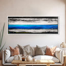 Wild Waves, Ocean Art Print, Coastal Home Decor, Abstract Seascape Painting, Nautical Living Room Art, Beach House Style, Framed Canvas Print