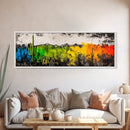 Desert Cactus, Colorful Southwest Art, Boho Wall Decor, Rustic Western Style, Abstract Painting, Framed Canvas Print, Living Room Wall Art