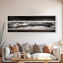 Monochrome, Ocean Waves, Black and White, Canvas Print, Dramatic Seascape, Modern Wall Art, Bedroom Decor, Large Wall Art, Minimalist Art