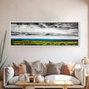 Horizon View, Blue Ocean, Minimalist Seascape, Framed Canvas Print, Coastal Wall Art, Modern Beach Decor, Abstract Water Art, Office Decor