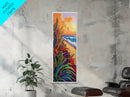 Grass Ocean, Sunset Breeze, Lush coastal grassscape Canvas Print, warm sunset beach art, spa or reading nook boho wall decor