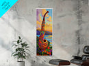 Colorful Saxophone, Musical Art, Boho Music Lover Gift, Bright Instrument Decor, Artistic Jazz Wall Accent, Canvas Print