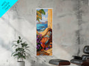 Hammock, Ocean, Palm Tree, Relaxing Coastal Hammock Canvas Print, Boho Summer Art, Seaside Retreat Wall Decor, Bedroom or Lounge