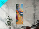 Palm Beach, Sunset, Tropical Escape Canvas Print, Coastal Bedroom Wall Art, Bold Ocean Painting, Colorful Seaside Decor