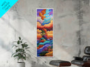 Tropical Cloud, Island, Nature - Canvas Print vibrant ocean decor, sunset wave art, island fantasy painting, bedroom wall art, boho style