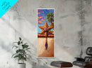 Star Sunset, Fiesta, Palm - Canvas Print Mexican star art, vibrant outdoor wall decor, rustic fiesta painting, patio or entryway accent