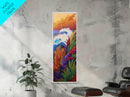Colorful Wave, Ocean Sunset, Coastal Wall Decor, Framed Canvas Print, Vibrant Seascape Art, Beach House Accent, Boho Living Room Art