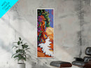 Garden Flowing, Flowers Path, Framed Canvas Print, floral hallway wall art, textured painting, boho botanical decor, whimsical home accent
