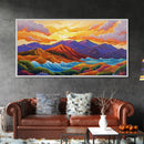 Sunset Ridge, Ocean Breeze, Autumn Mountains, Canvas Print, Warm Fall Wall Art, Rustic Living Room, Earthy Nature Artwork