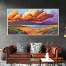 Coastal Sunset, Sandy Dunes, Ocean View, Canvas Print, Beach sunset artwork perfect Bathroom Wall Art or Tranquil Bedroom Decor