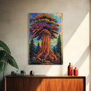 Tree Forest, Fantasy, Nature, Framed Canvas Print, Enchanted Woodland Wall Art, Kids Room or Nature Lover Gift, Boho Forest Decor
