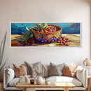 Succulent Bowl, Kitchen Decor, Colorful Talavera, Canvas Print, Mexican Pottery Art, Rustic Kitchen Wall Art, Vibrant Boho Style