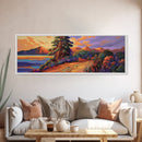 Sunset Trail, Mountain Path, Vibrant Nature, Canvas Print, Colorful Landscape Art, Rustic Home Decor, Fall Living Room Wall Art