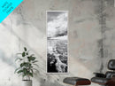 Stormy Waves, Sea Foam, Coastal Ocean, Canvas Print, Moody Seascape, Neutral Wall Art, Beach Bathroom or Entryway Home Decor