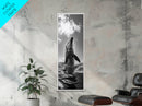 Dolphin Splash, Ocean Play, Marine Wildlife, Canvas Print, Coastal Bathroom Wall Art, Animal Lover Decor, Minimalist Ocean Scene
