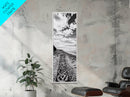 Beach Tapestry, Peaceful Shoreline, Boho Coastal, Framed Canvas Print, Yoga Room Wall Art, Neutral Beach Decor, Relaxing Home Vibe