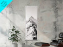 Alpine Peak, Snow Summit, Rugged Path, Canvas Print, Adventure Wall Decor, Minimalist Nature Art, Winter Landscape Photography