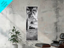 Tropical Beach, Surfboard Scene, Coastal Palms, Island Vibes, Canvas Print, Beach House Art, Summer Wall Decor, Boho Style