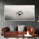 Autumn Leaf, Tranquil Water, Floating Serenity, Soft Tones Nature Art, Canvas Print, Fall Bedroom Wall Art, Minimalist Style