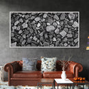 Natural Stone Texture, Dark Rock Pattern, Earthy Wall Background, Canvas Print, Office Wall Art, Modern Industrial Style, Minimalist Style