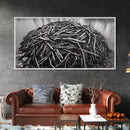 Beaver Lodge, Natural Structure, Earthy River Habitat, Framed Canvas Print, Cabin Wall Art, Nature-Inspired Rustic Fall Decor
