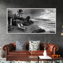 Tropical Beach Sunset, Coastal Retreat Art, Island Vibes, Ocean Paradise Canvas Print, Bedroom Wall Art, Boho Beach House Decor