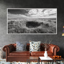 Prairie Crater Scene, Nature Landscape, Rustic Country Vibe, Farmhouse Wall Decor, Canvas Print, Entryway Accent, Autumn Earth Tones