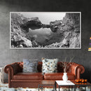 Arch Pool, Stone Lagoon, Natural Wonder, Organic Texture, Minimal Coastal Wall Decor, Canvas Print, Earth Tones Bathroom Art