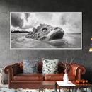 Dragon Head Sculpture, Beach Sand Art, Mythical Creature Decor, Fantasy Vibes, Framed Canvas Print, Game Room Wall Art, Office Wall Art