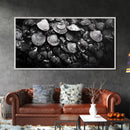 Seashell Close-Up, Ocean Texture Art, Nautical Beach Shells, Earthy Tones Decor, Framed Canvas Print, Bathroom Wall Art, Coastal Style