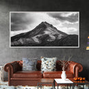 Mountain Peak, Majestic Range, Moody Skies, Canvas Print, Wilderness Wall Art, Cabin Decor, Adventure Style, Nature Inspired Room
