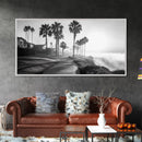 Palm Tree Pathway, Beachfront Neighborhood Vibes, Coastal Street Scene, Framed Canvas Print, Entryway Art, Minimalist Coastal Home Decor