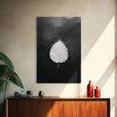 Floating Leaf, Still Water, Nature Simplicity, Autumn Calm, Canvas Print, Minimalist Wall Art, Bathroom Decor, Scandinavian Fall Style