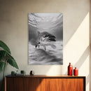 Underwater Trout Closeup, Realistic Fish, Nature Photography, Canvas Print, Man Cave Art, Fishing Lover Gift, Rustic Lake Decor