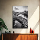 Nature Escape, Stream View, Rustic Landscape, Autumn Calm, Framed Canvas Print, Nature art, Rustic Wall Decor, Cabin Art, Office Artwork