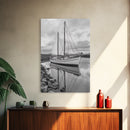 Sailboat Reflection, Harbor Calm, Nautical Scene, Canvas Print, Coastal Wall Art, Beach House Decor, Ocean Photography, Bathroom Art