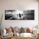Kayaking, Sea Journey, Ocean Paddle, Canvas Print, Outdoor adventure wall art, Moody landscape, Modern living room decor, Wilderness art