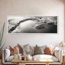 Minimalist Pond, Earth Texture, Fine Art Landscape, Framed Canvas Print, Neutral Wall Decor, Bathroom Wall Art, Modern Earthy Tones
