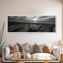 Lone Badge Sunset, Western Coastal Scene, Canvas Print, Rustic Wall Decor, Moody Landscape Art, Fall Living Room Wall Art