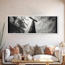 Utility Pole Sky, Urban Minimalism, Power Lines, Framed Canvas Print, Industrial Wall Art, Office Decor, Monochrome Photography
