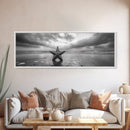 Metal Star Shore, Moody Beach Art, Rustic Coastal Decor, Autumn Vibes, Canvas Print, Farmhouse Living Room Wall Art