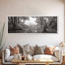 Forest Edge Trail, Nature Path Print, Sepia Photography, Cozy Autumn Vibes, Canvas Print, Entryway or Hallway Wall Art