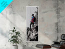 Fishing Man, Nature Art, Adventure Wall Decor, Outdoor Lifestyle, Framed Canvas Print, Cabin Art, Rustic Decor, Masculine Bedroom Wall Art