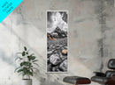 Rocky Peak, Wilderness Art, Orange Accent, Moody Landscape, Framed Canvas Print, Office Decor, Fall Mountainscape Photography