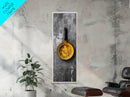 Yellow Pan, Rustic Kitchen, Bold Contrast, Culinary Wall Art, Framed Canvas Print, Industrial Decor, Chef Gift Kitchen Wall Art